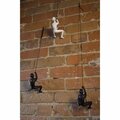Palacedesigns 6 x 3 x 3 in. Unique Climbing Man Wall Art in White PA3087142